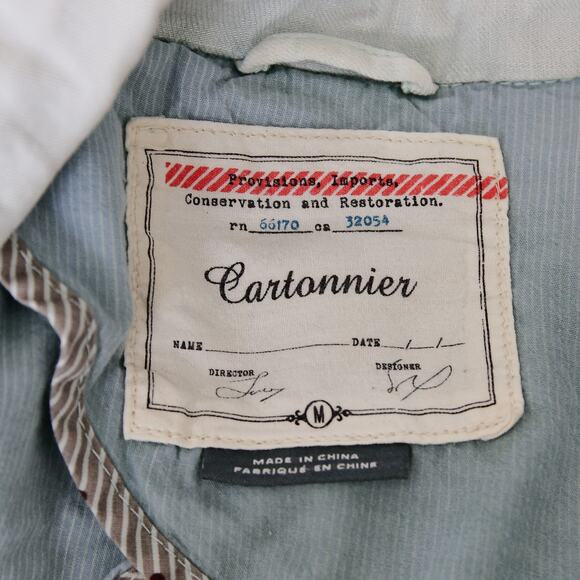 Anthropologie X Cartonnier Light Blue Cotton Blazer Jacket size M - Picture 5 of 6